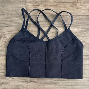 Forever 21 Navy Ribbed Seamless Sports Bra